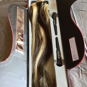 100% human hair Remy br 71 Brown with blonde